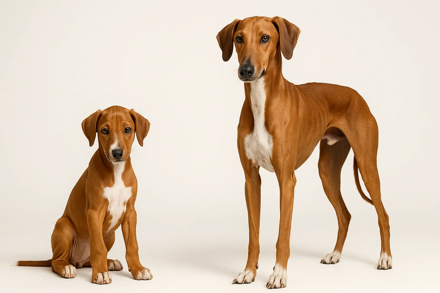 Azawakh puppy and adult — breed longevity visual