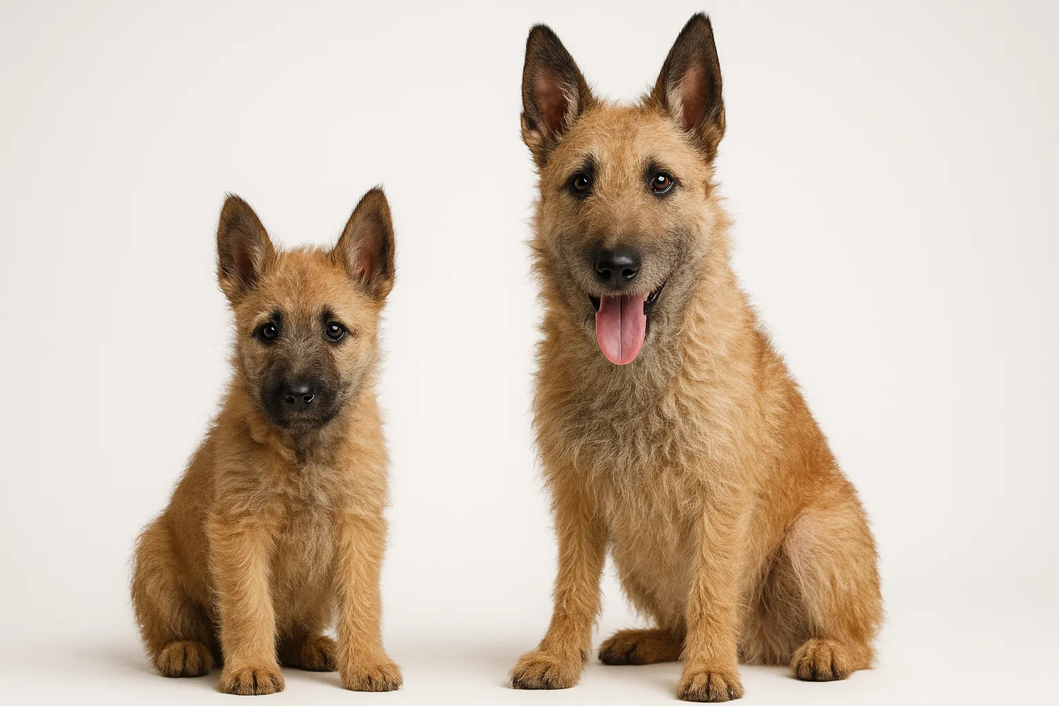 Belgian Laekenois puppy and adult — breed longevity visual