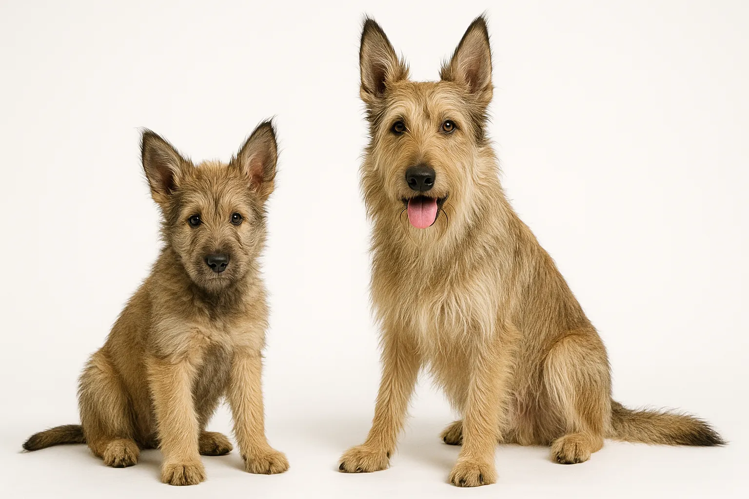Berger Picard puppy and adult — breed longevity visual