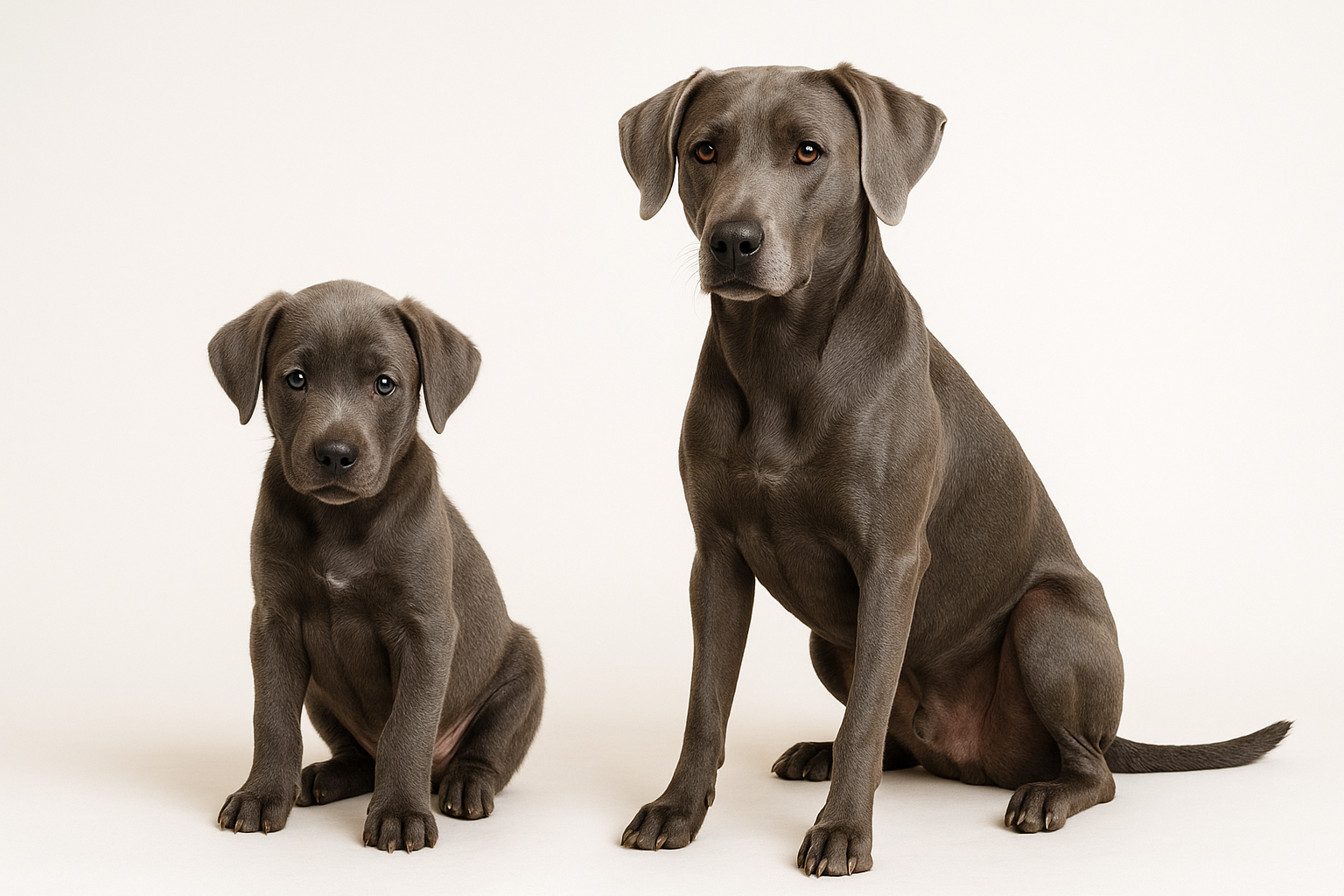 Blue Lacy puppy and adult — breed longevity visual