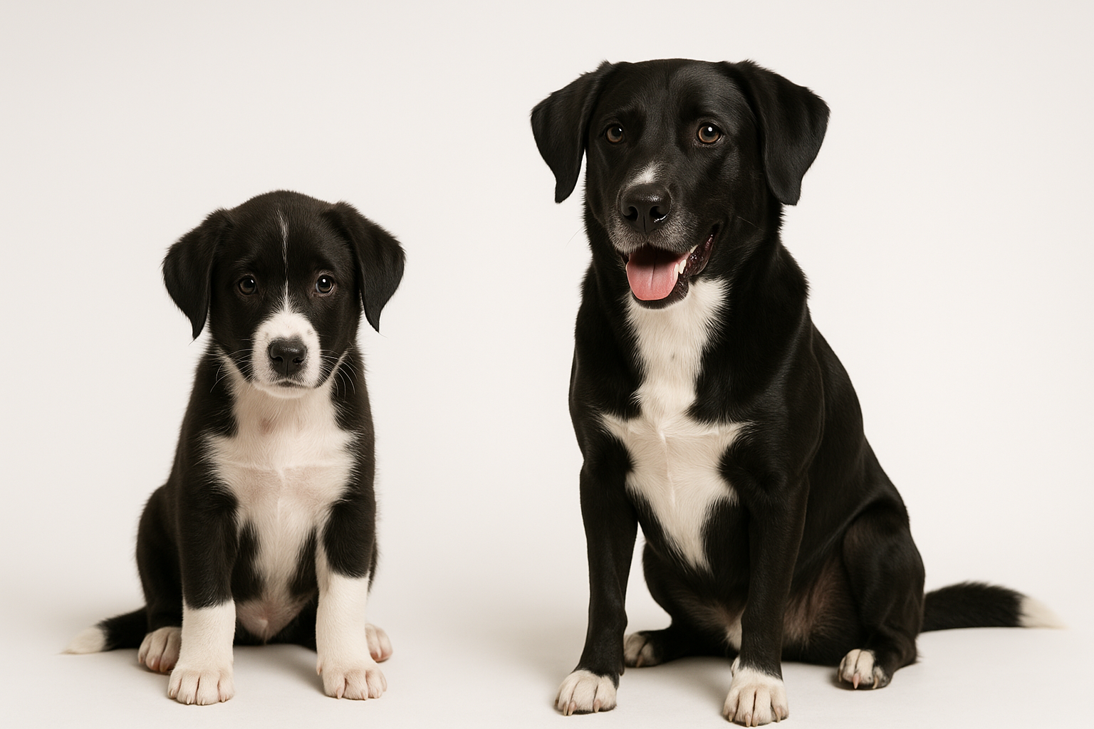 Borador puppy and adult — breed longevity visual