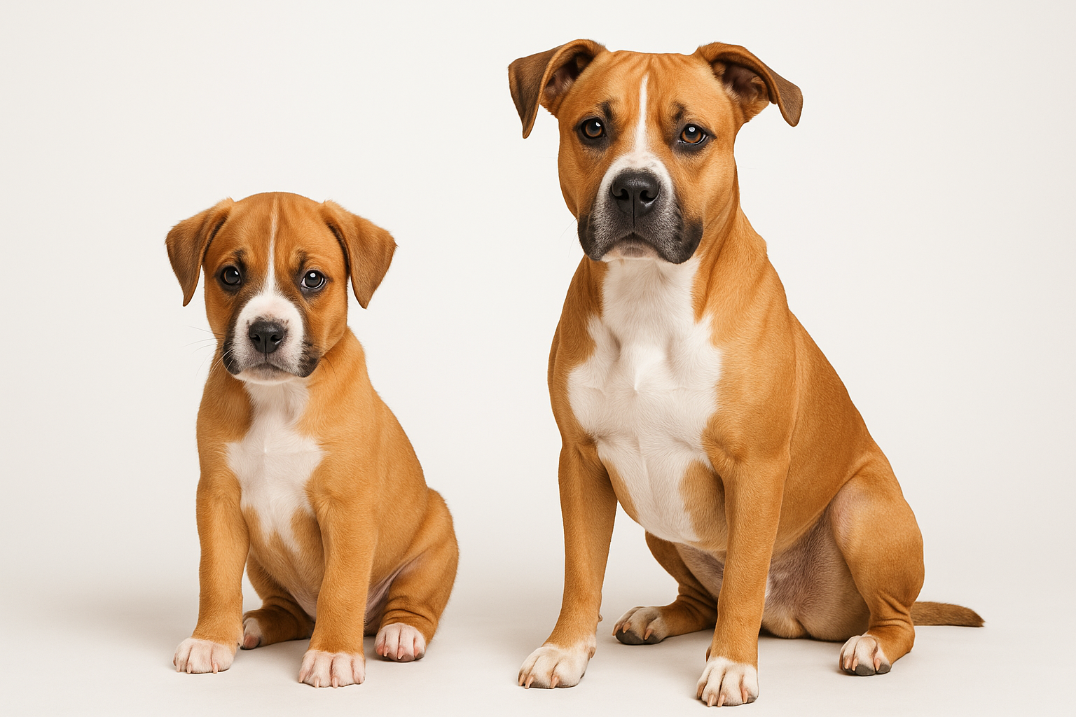 Bullboxer Pit puppy and adult — breed longevity visual