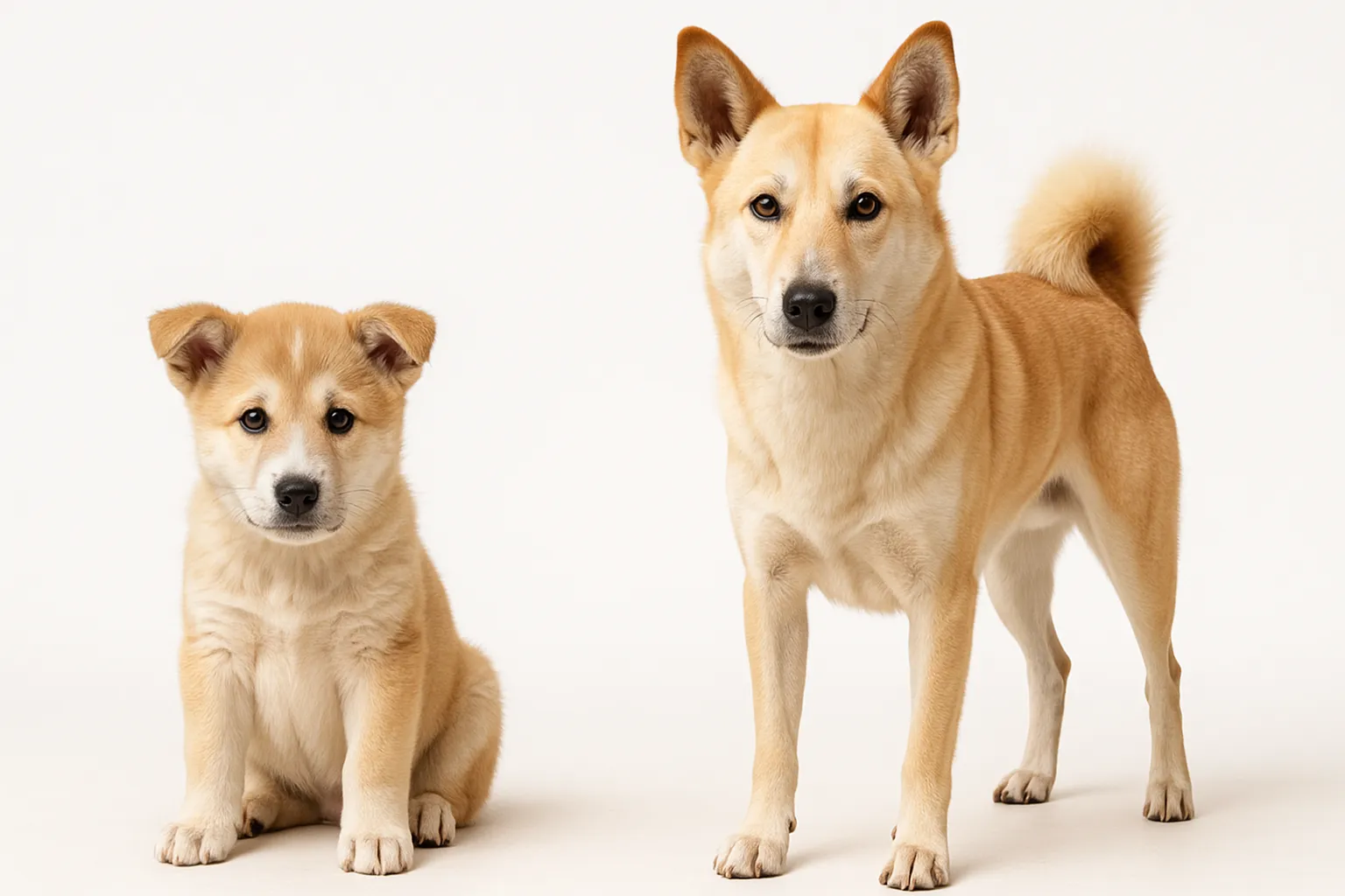 Canaan Dog puppy and adult — breed longevity visual