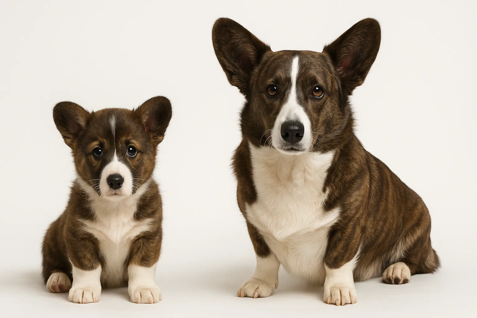 Cardigan Welsh Corgi puppy and adult — breed longevity visual