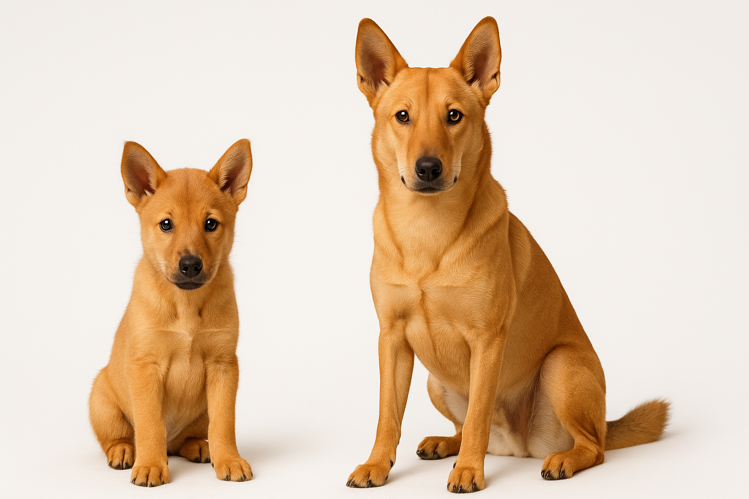 Carolina Dog puppy and adult — breed longevity visual