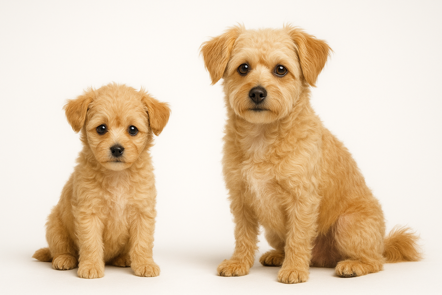 Chipoo puppy and adult — breed longevity visual