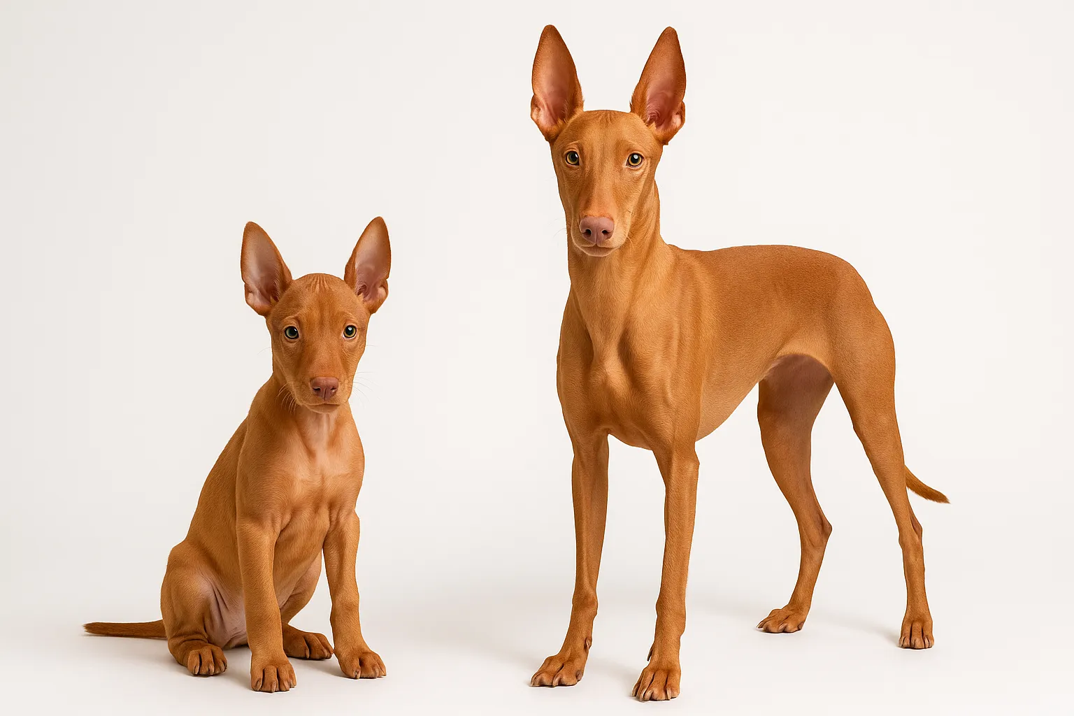 Cirneco dell'Etna puppy and adult — breed longevity visual