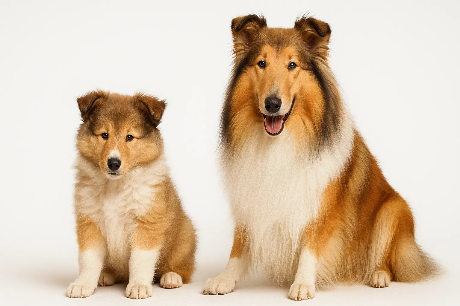 Collie puppy and adult — breed longevity visual