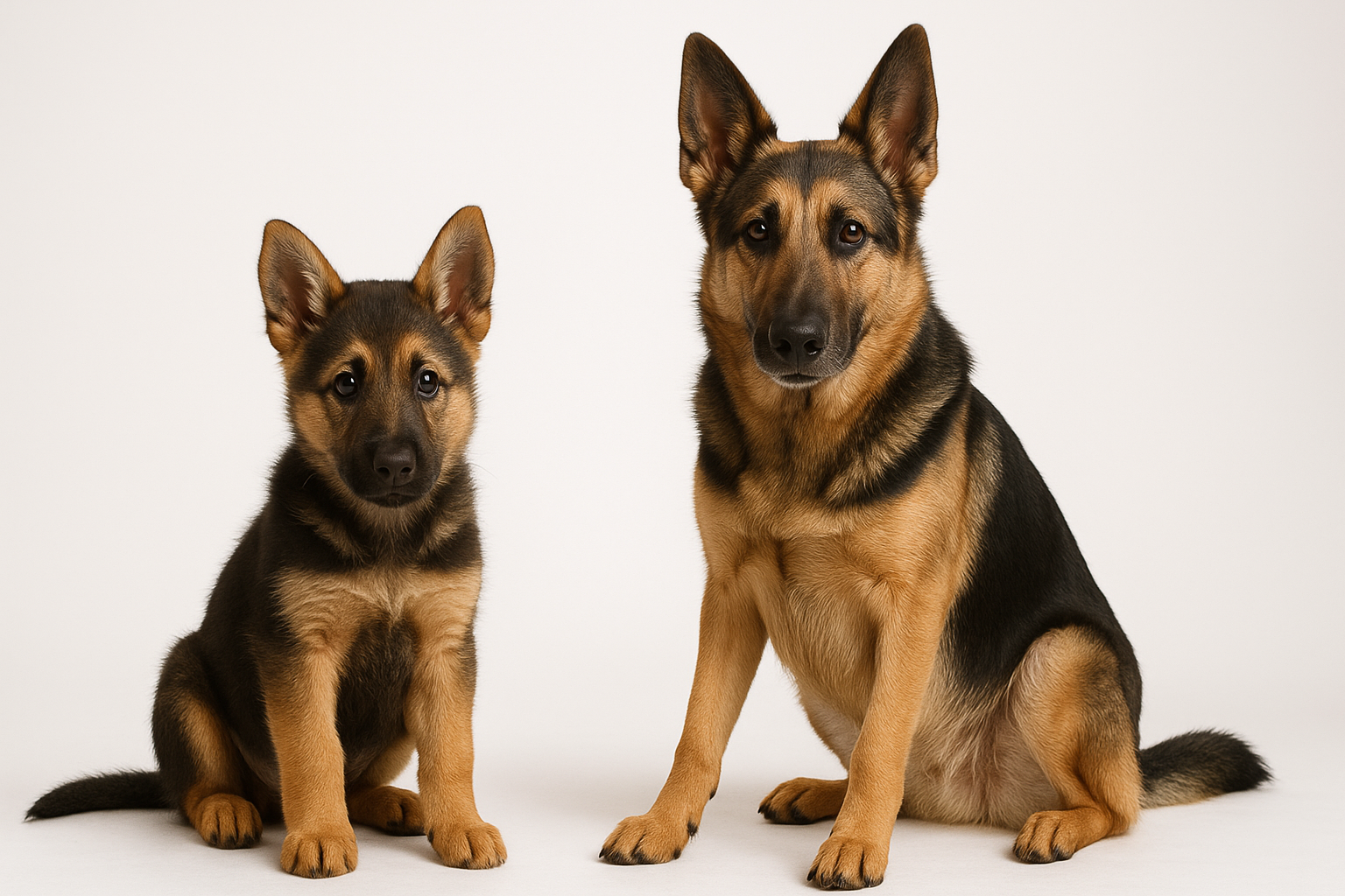 German Shepherd Mix puppy and adult — breed longevity visual