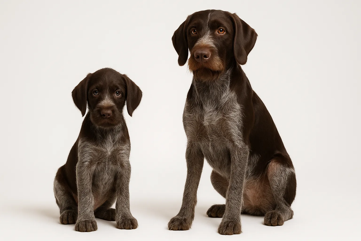 German Wirehaired Pointer — large sporting breed, 14-16 year lifespan