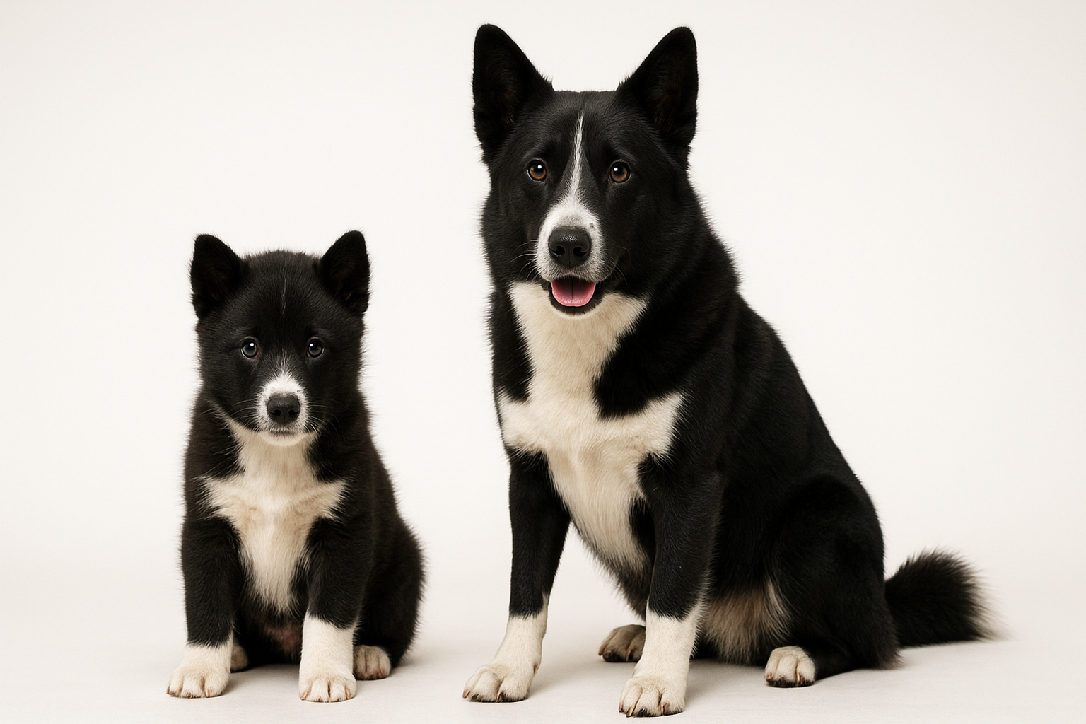Karelian Bear Dog puppy and adult — breed longevity visual