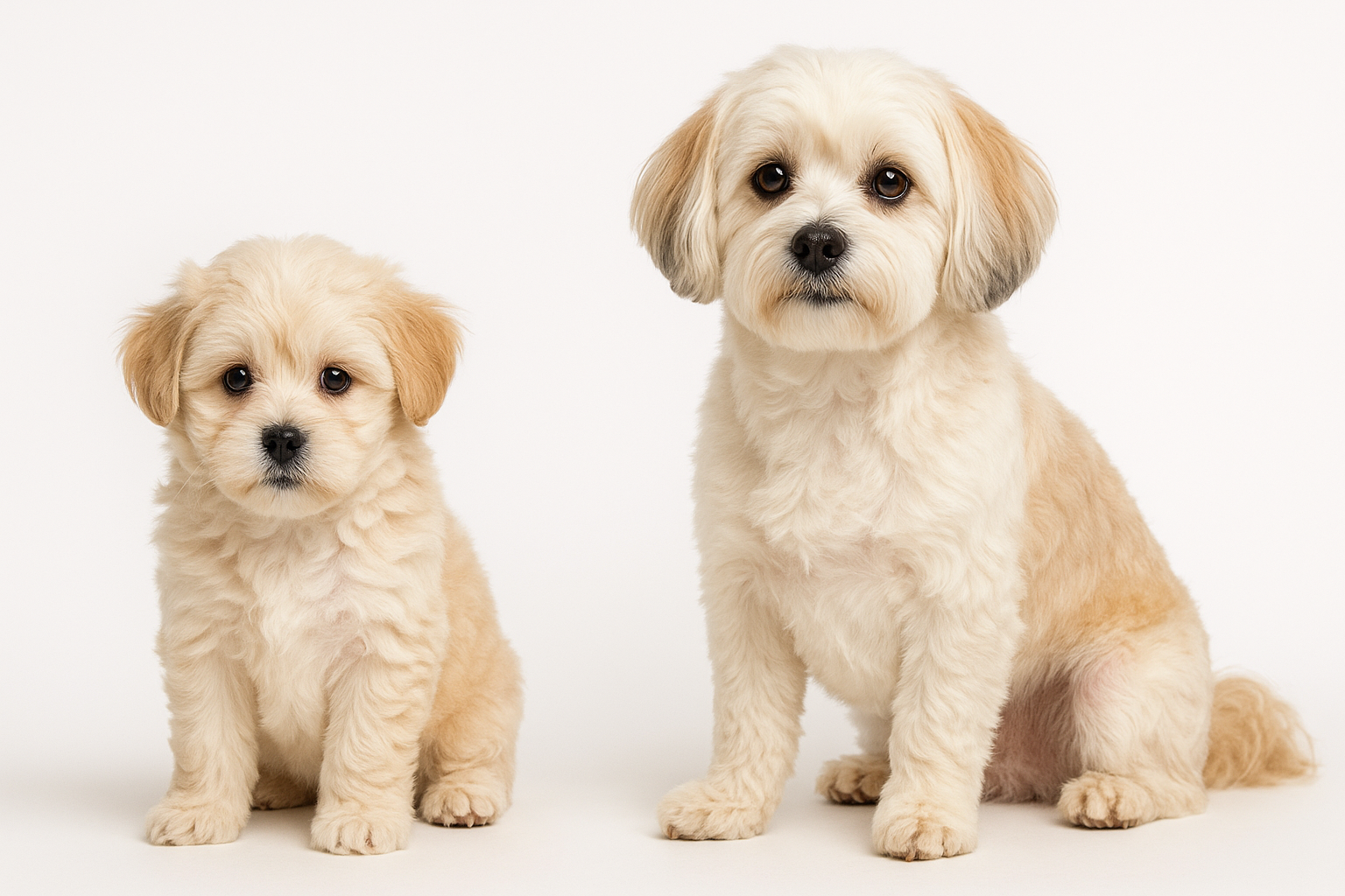 Mal-Shi puppy and adult — breed longevity visual