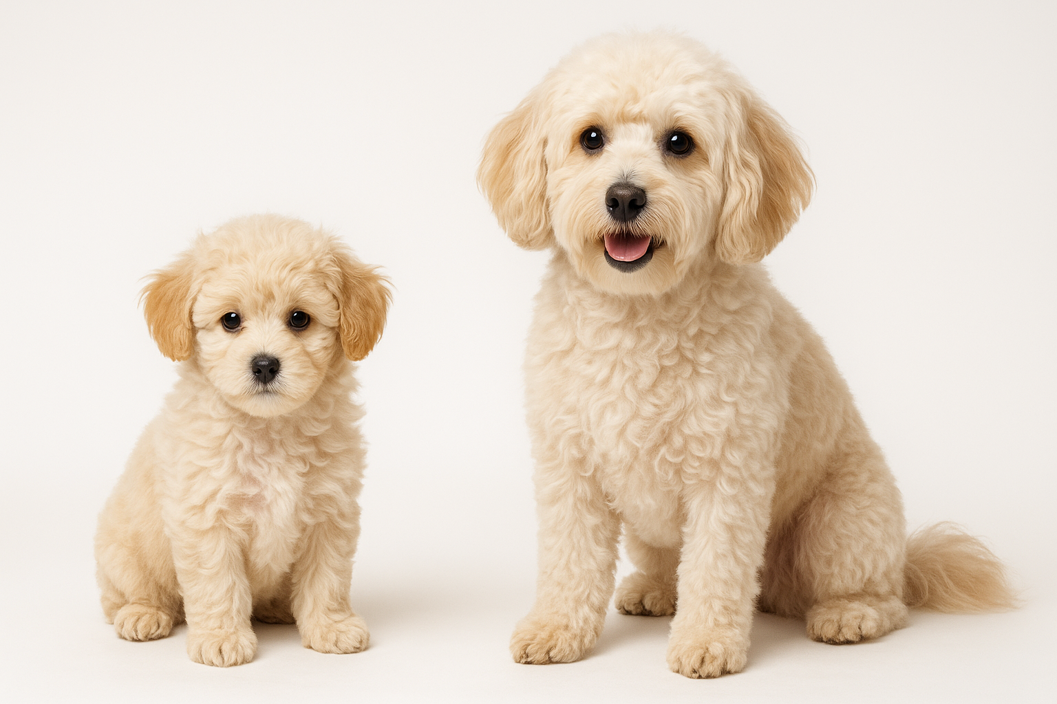 Maltipoo puppy and adult — breed longevity visual