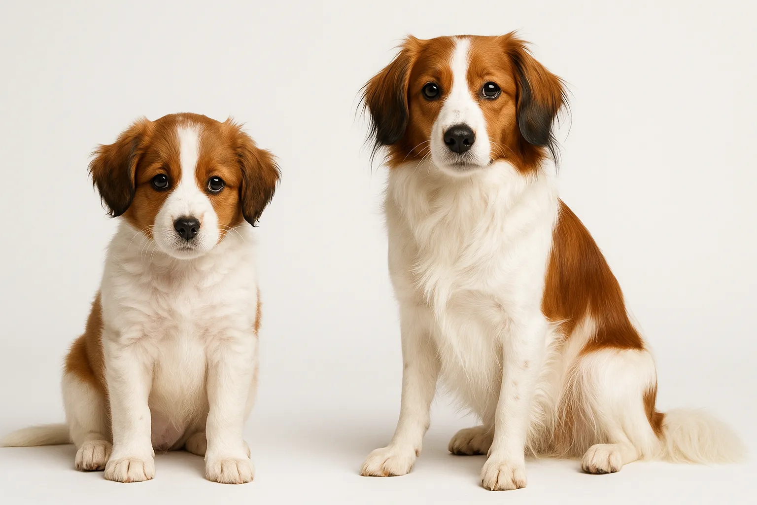 Nederlandse Kooikerhondje — small sporting breed, 12-15 year lifespan