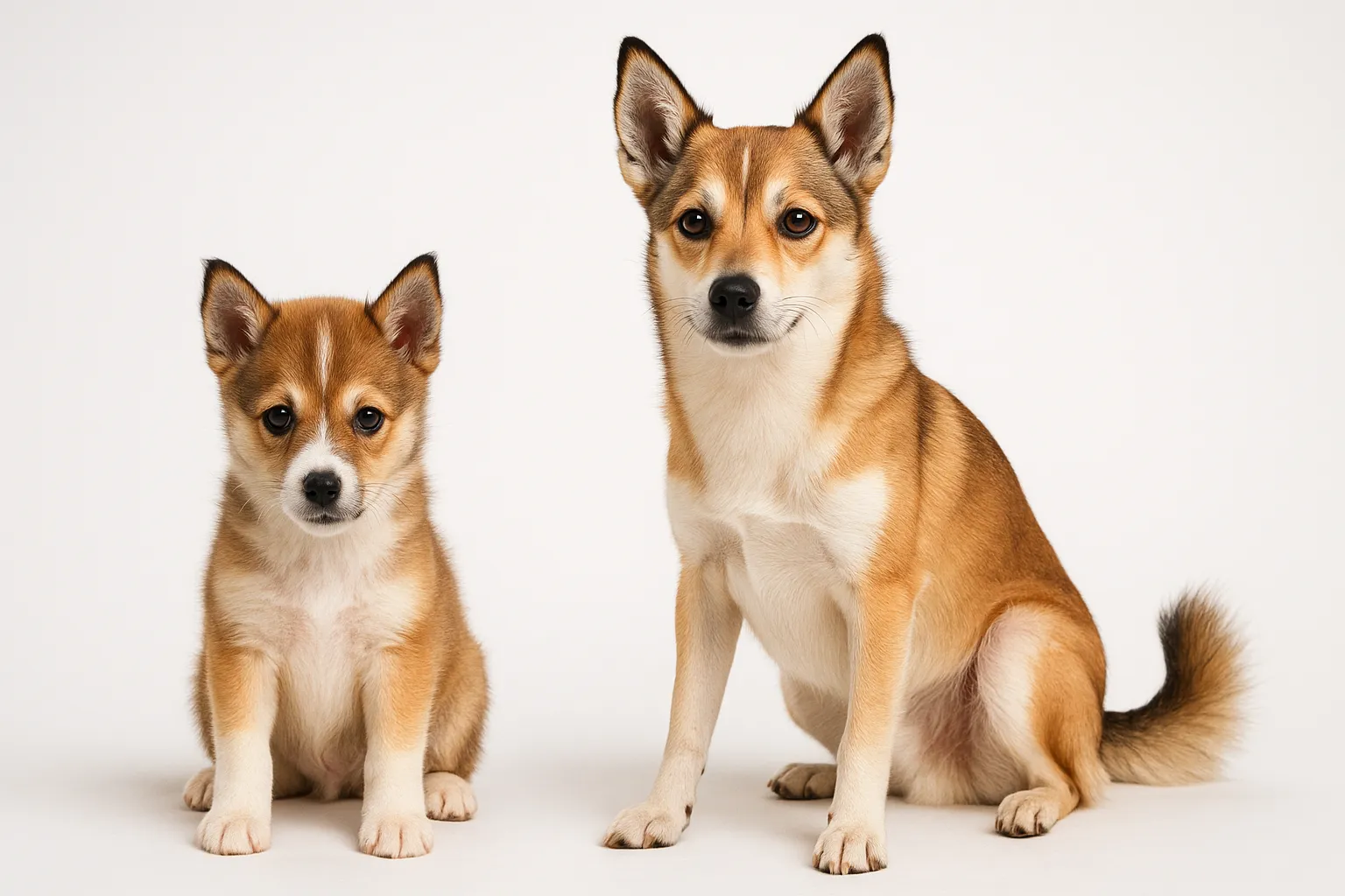 Norwegian Lundehund puppy and adult — breed longevity visual