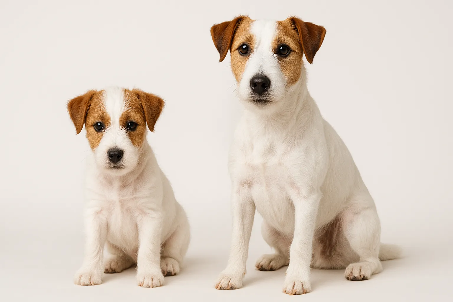 Parson Russell Terrier puppy and adult — breed longevity visual