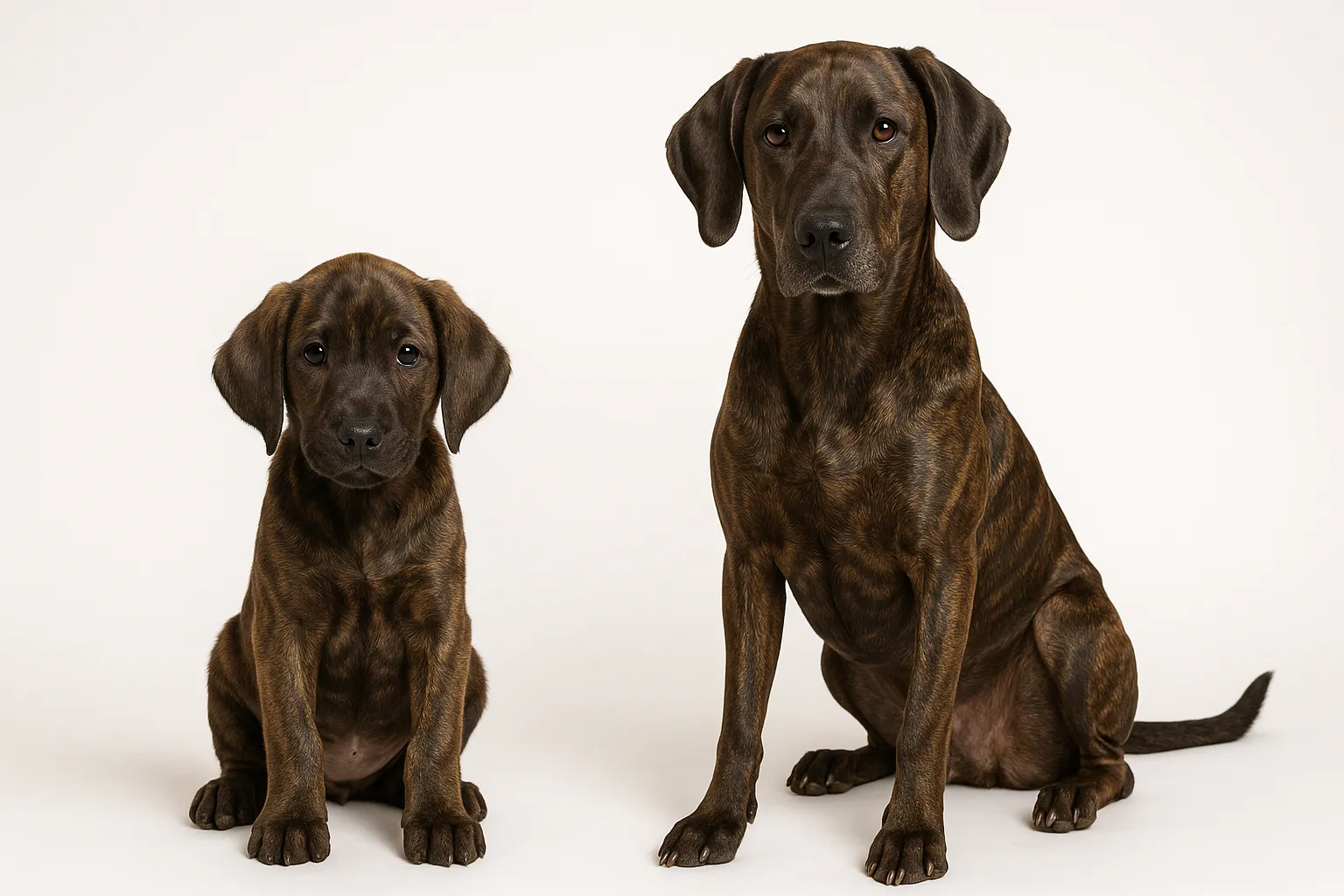 Plott Hound puppy and adult — breed longevity visual