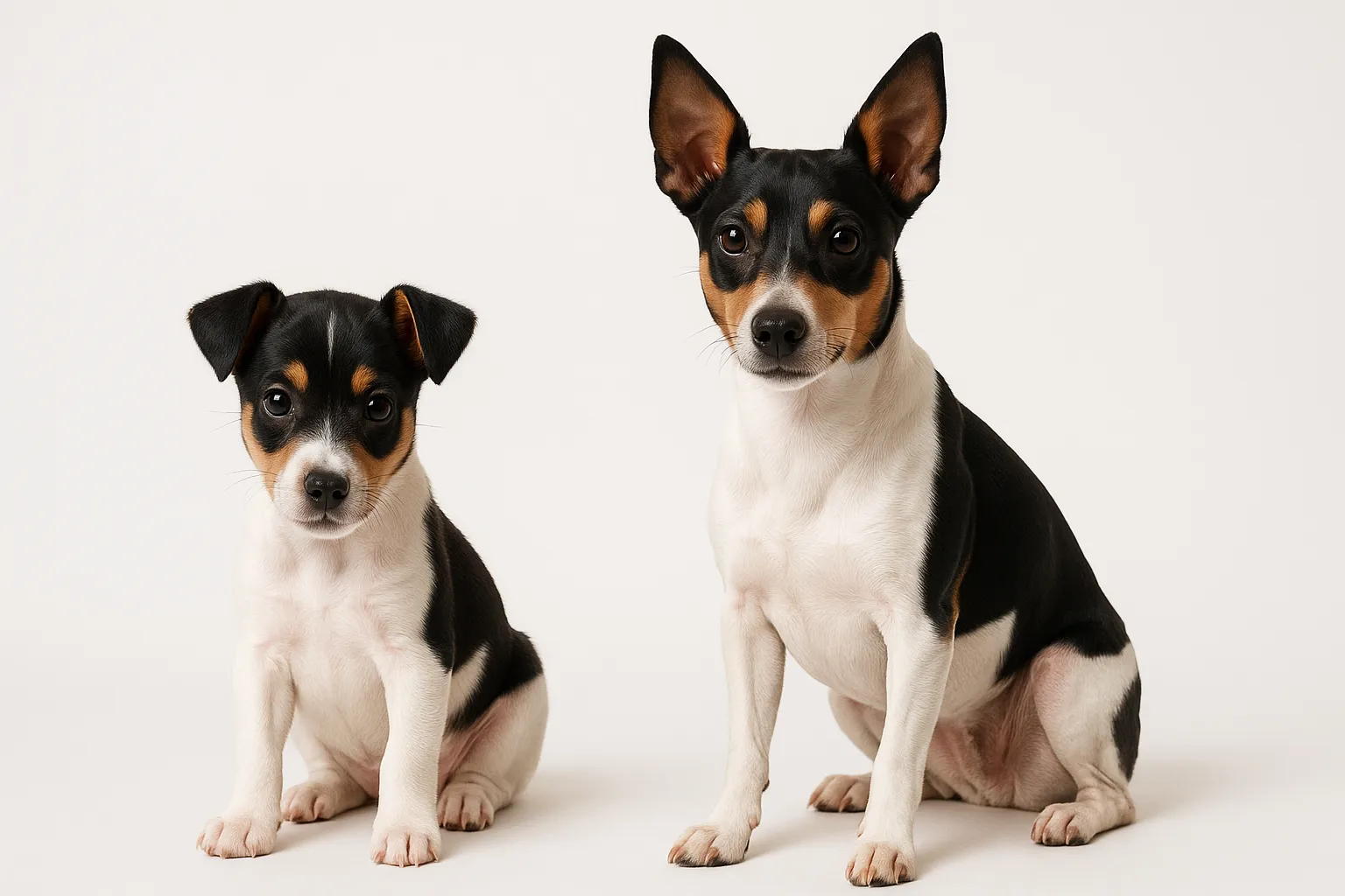 Rat Terrier puppy and adult — breed longevity visual