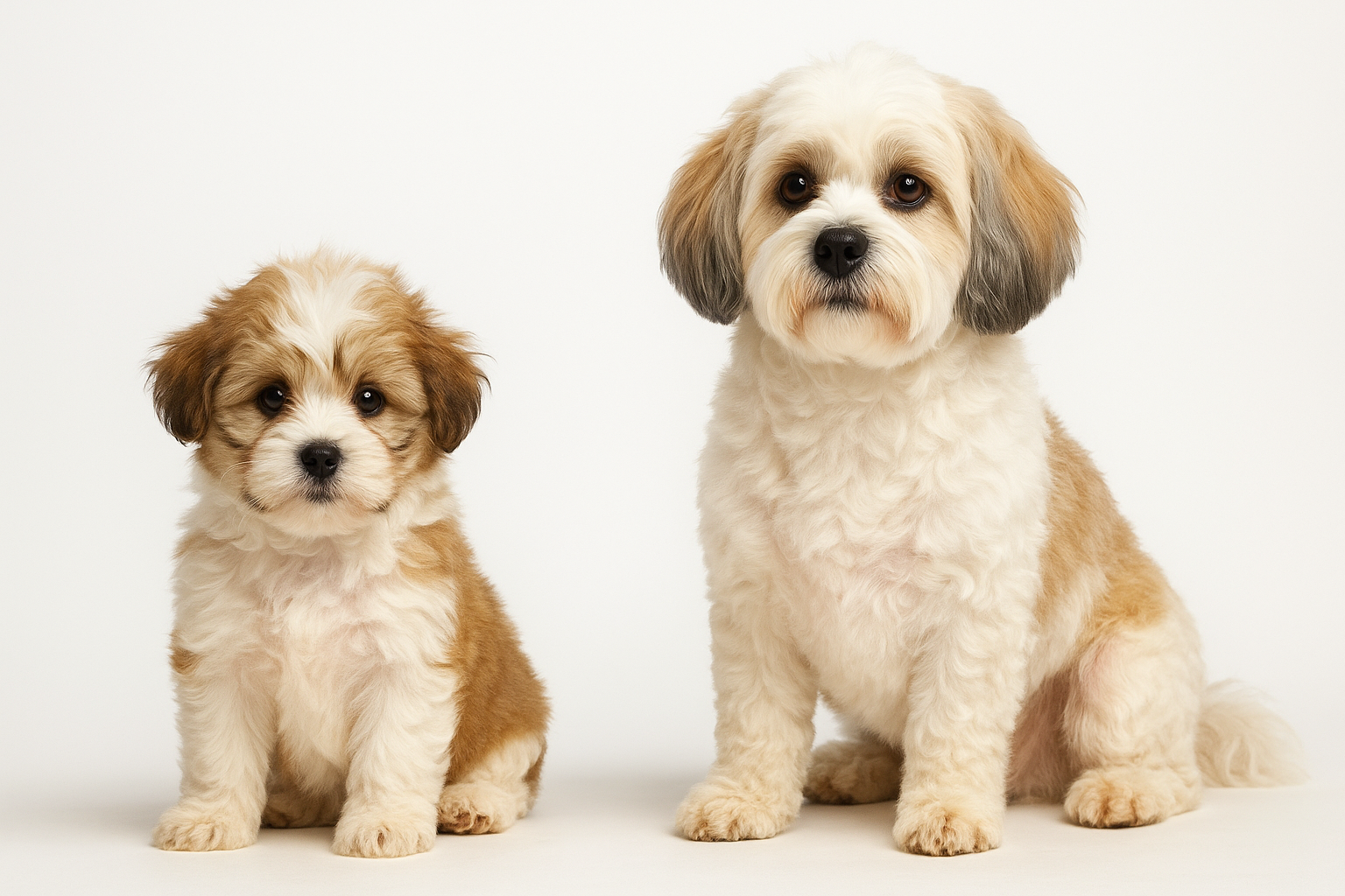 Shichon puppy and adult — breed longevity visual