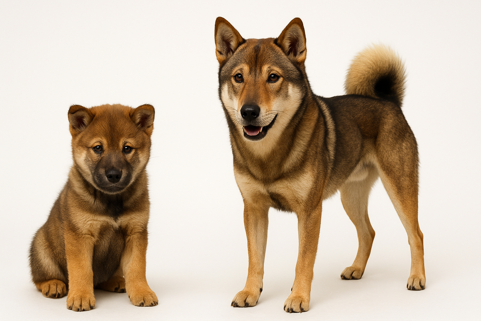 Shikoku puppy and adult — breed longevity visual