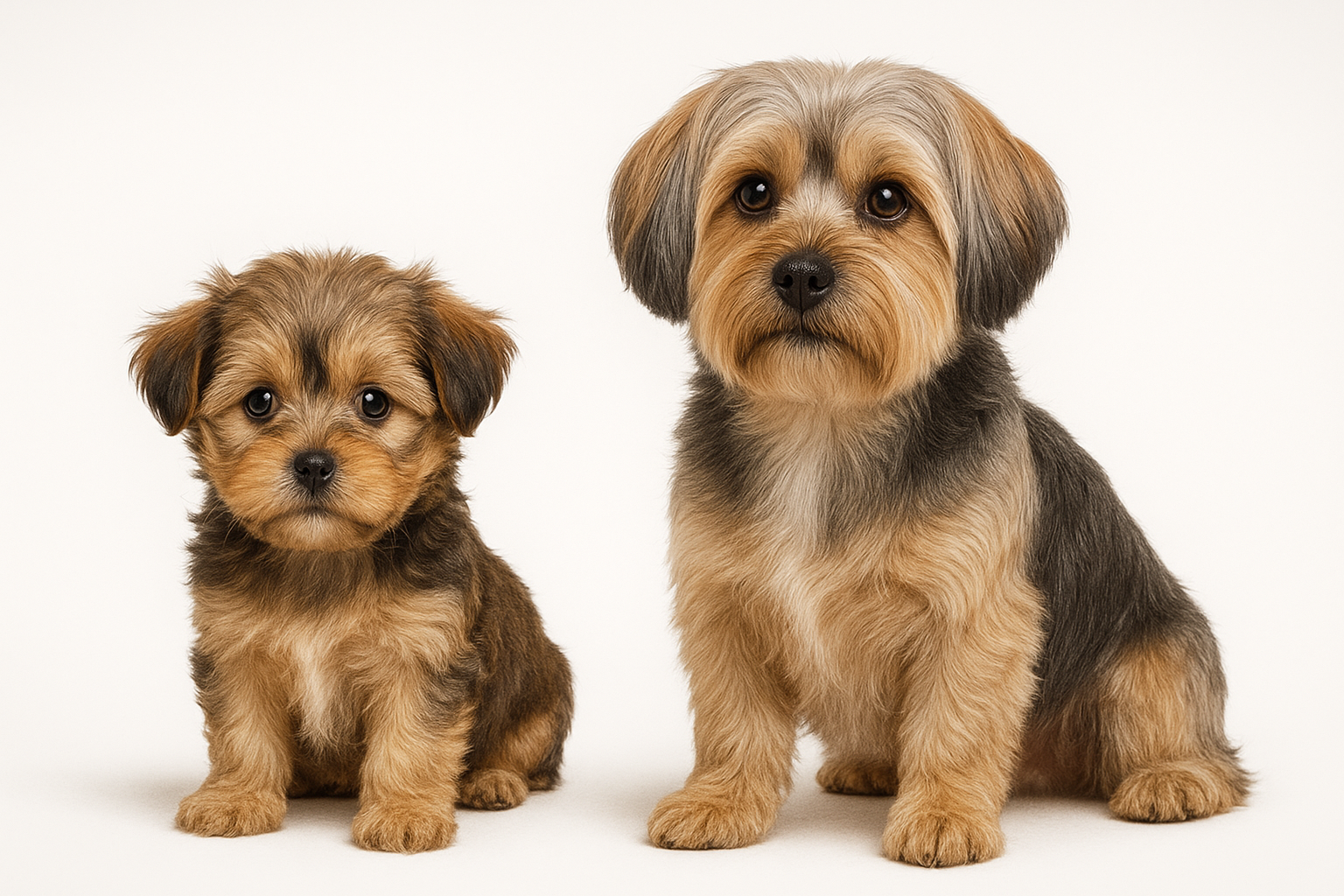 Shorkie puppy and adult — breed longevity visual