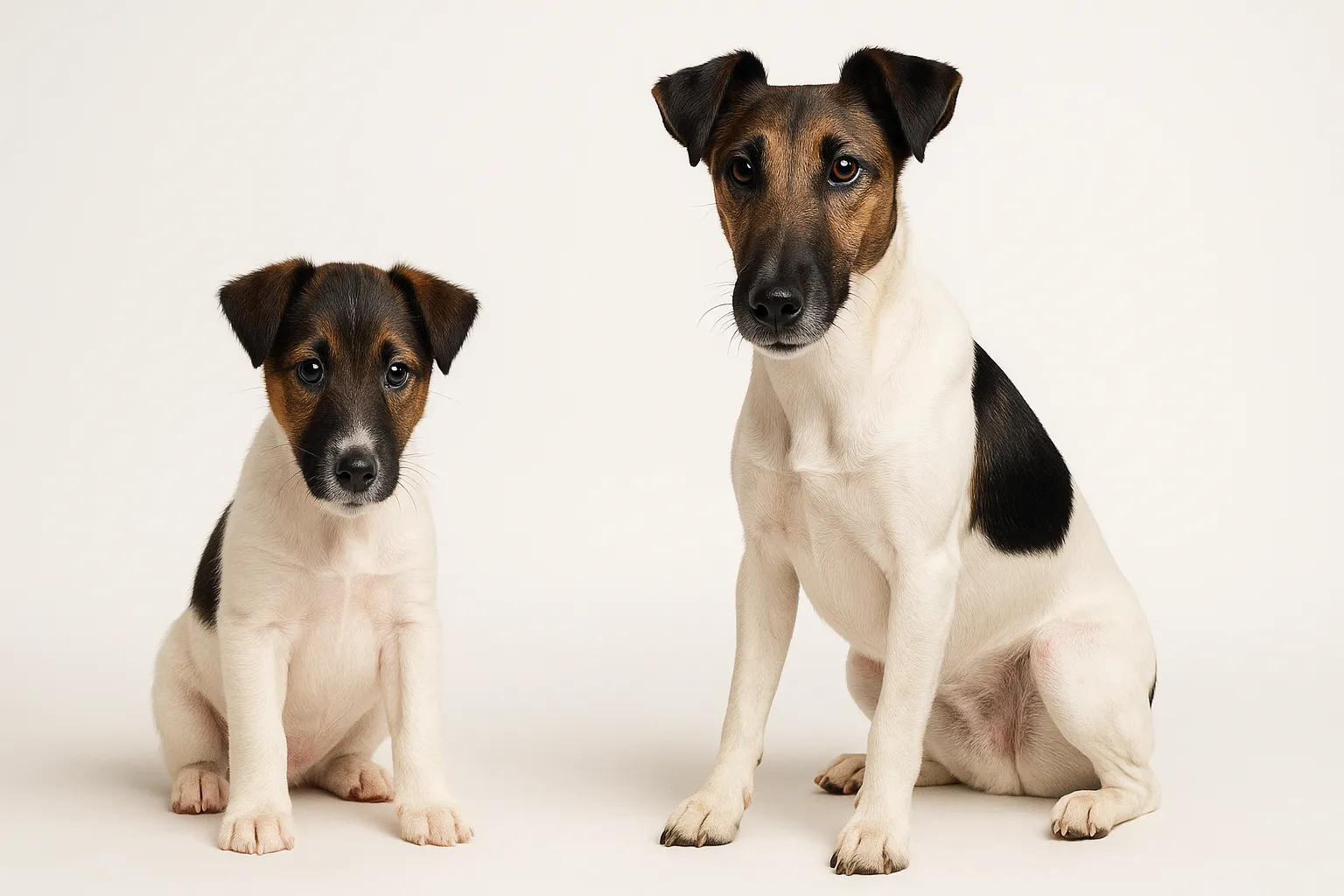 Smooth Fox Terrier puppy and adult — breed longevity visual