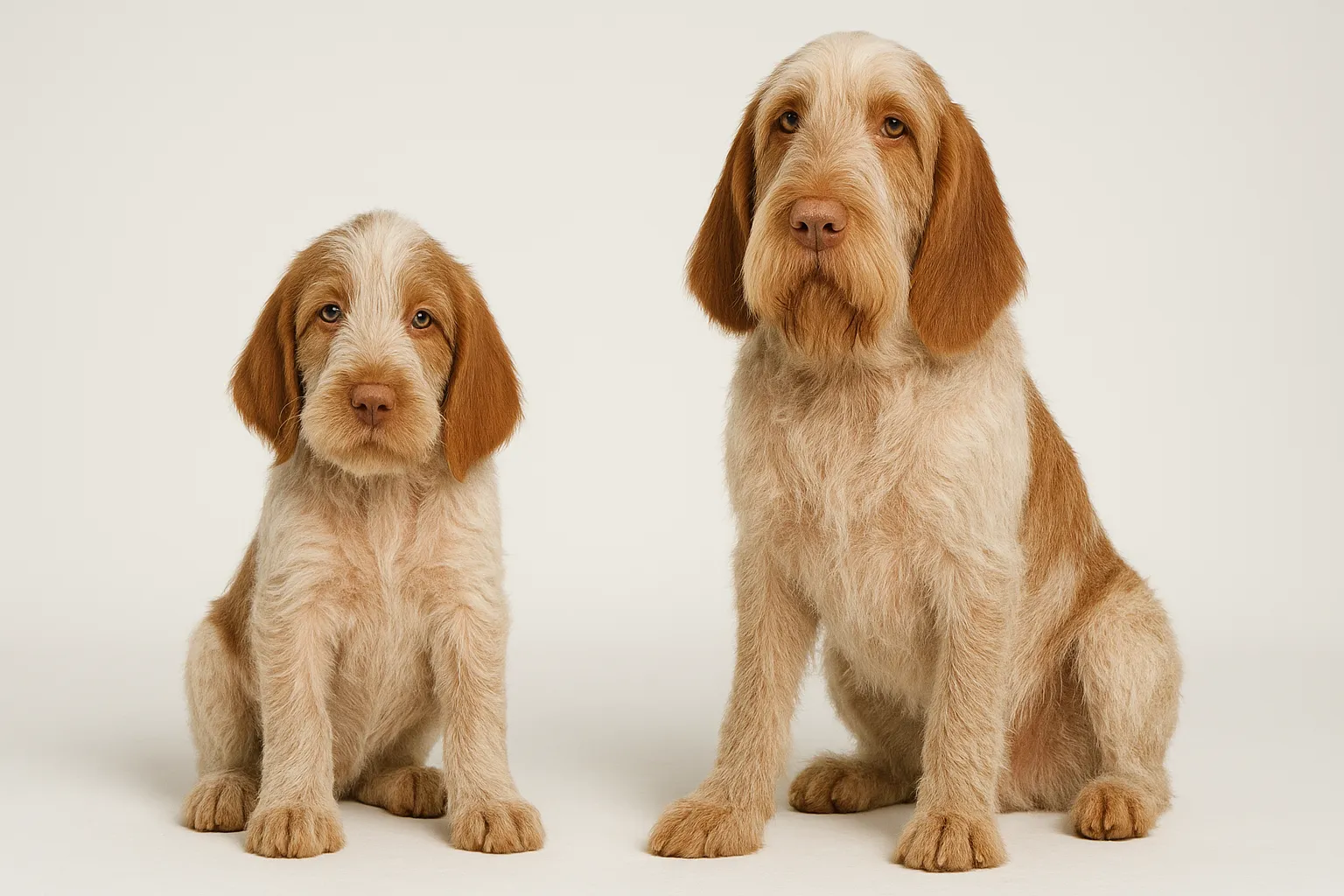 Spinone Italiano puppy and adult — breed longevity visual