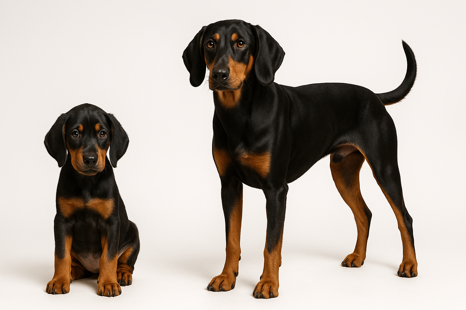 Transylvanian Hound puppy and adult — breed longevity visual