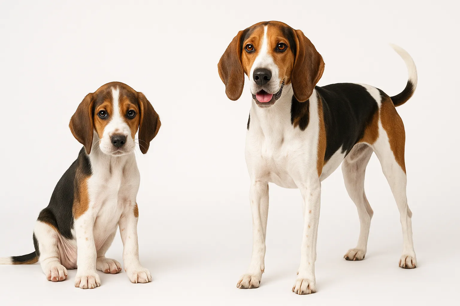 Treeing Walker Coonhound puppy and adult — breed longevity visual