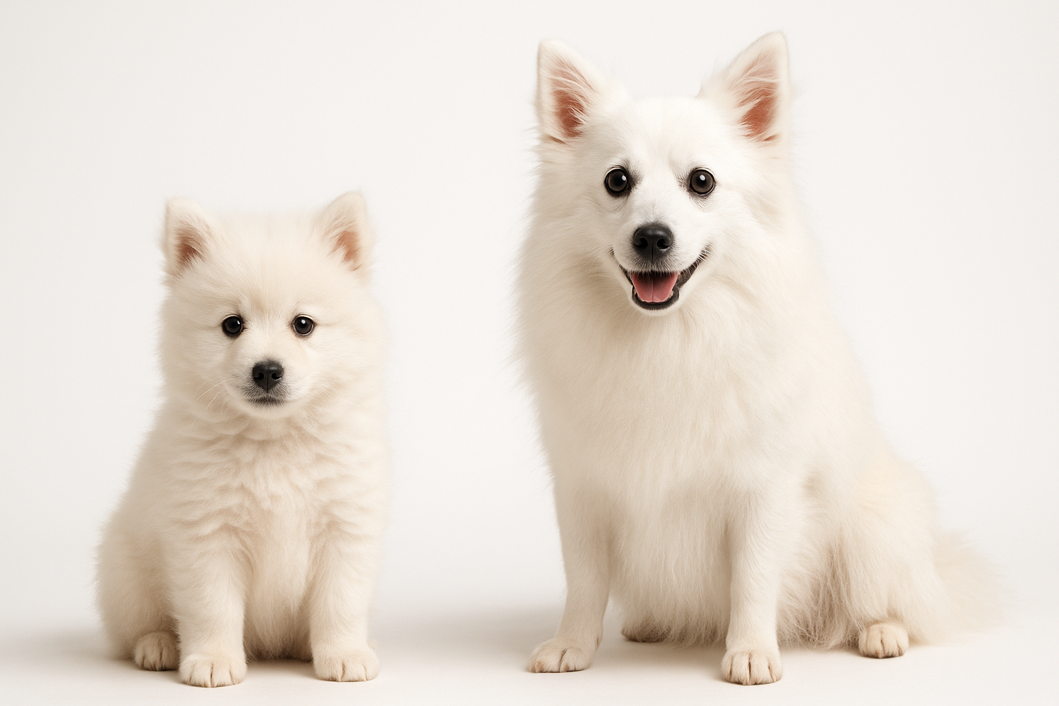 Volpino Italiano puppy and adult — breed longevity visual
