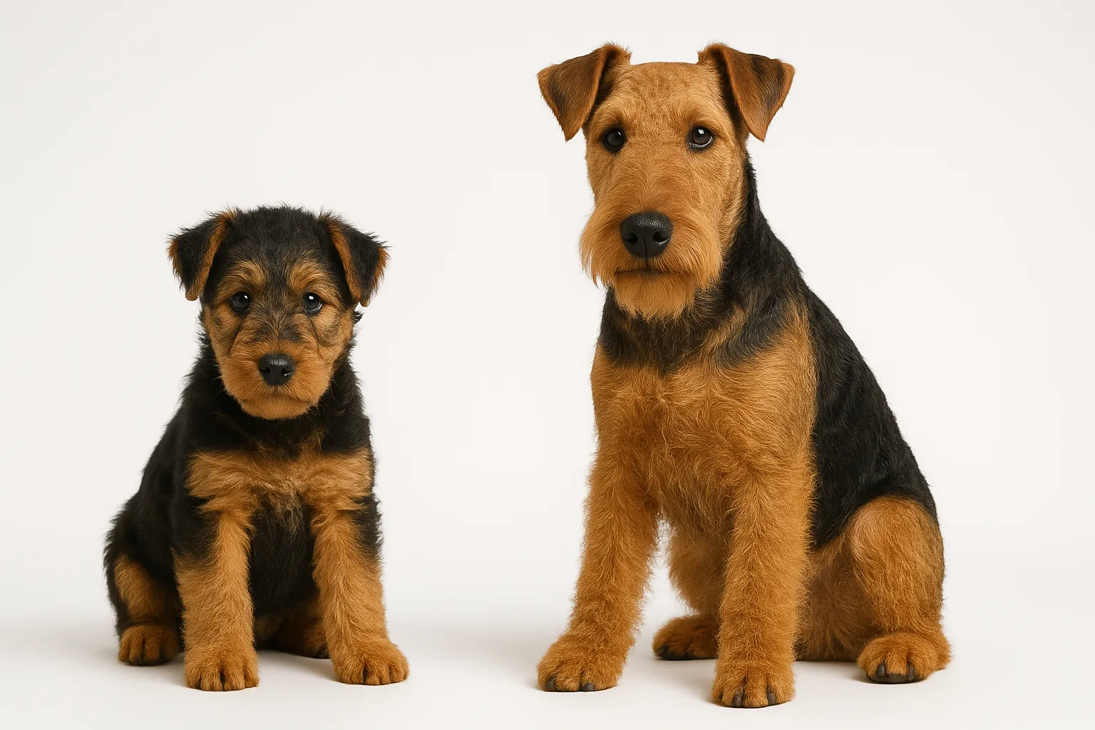 Welsh Terrier puppy and adult — breed longevity visual